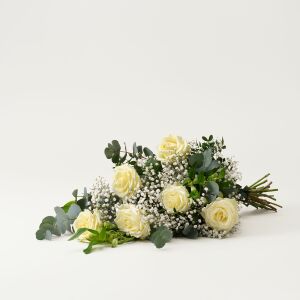 Funeral bouquet in white