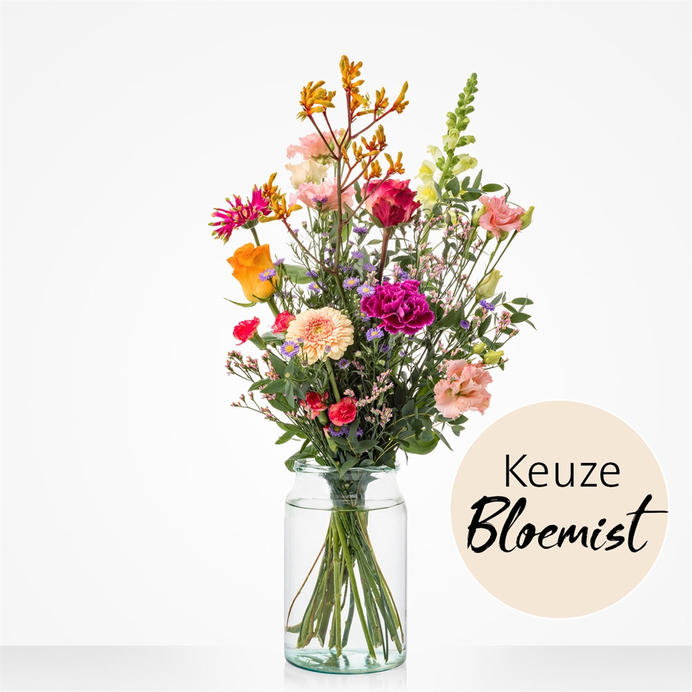 Plukboeket bont - Keuze bloemist