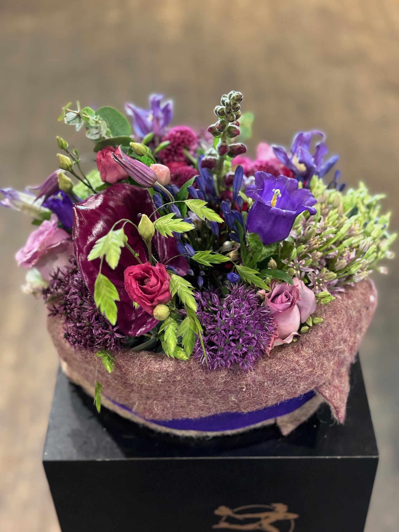 Bloementaart paars